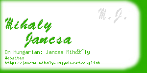 mihaly jancsa business card